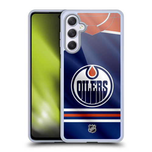 NHL Edmonton Oilers Jersey Soft Gel Case for Samsung Galaxy M54 5G