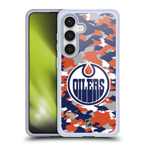 NHL Edmonton Oilers Camouflage Soft Gel Case for Samsung Galaxy S24 5G