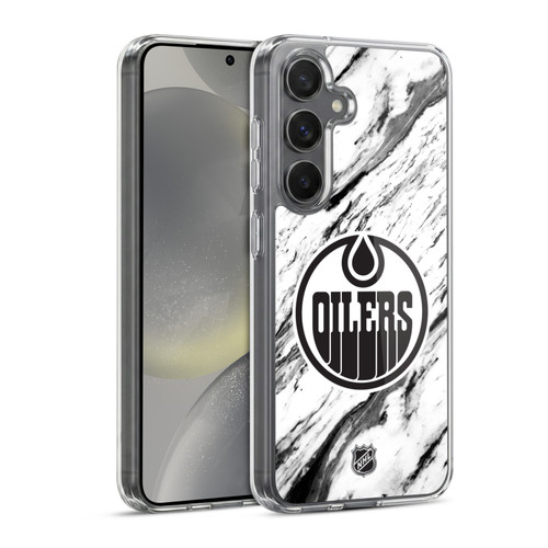 NHL Edmonton Oilers Marble Soft Gel Case for Samsung Galaxy S24 5G & MagSafe