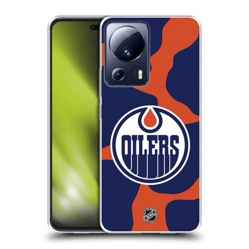NHL Edmonton Oilers Cow Pattern Soft Gel Case for Xiaomi 13 Lite 5G