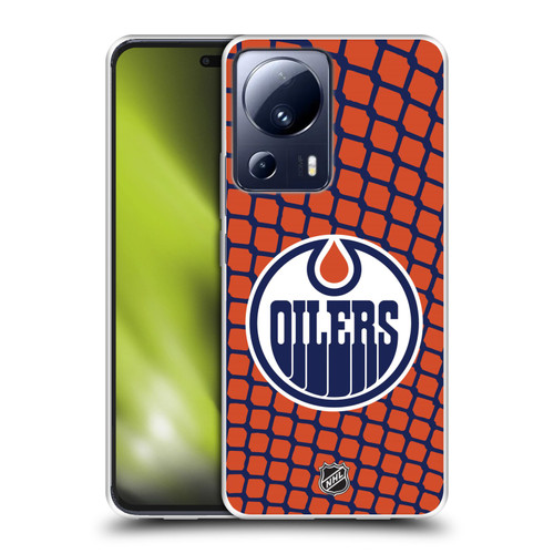 NHL Edmonton Oilers Net Pattern Soft Gel Case for Xiaomi 13 Lite 5G