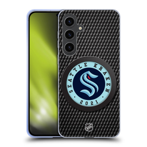NHL Seattle Kraken Puck Texture Soft Gel Case for Samsung Galaxy S24+ 5G
