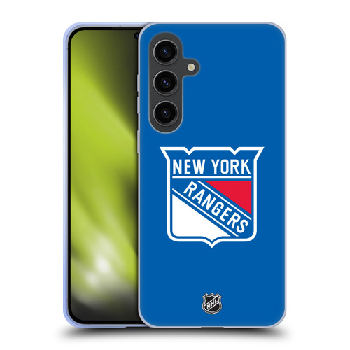NHL New York Rangers Plain Soft Gel Case for Samsung Galaxy S24+ 5G