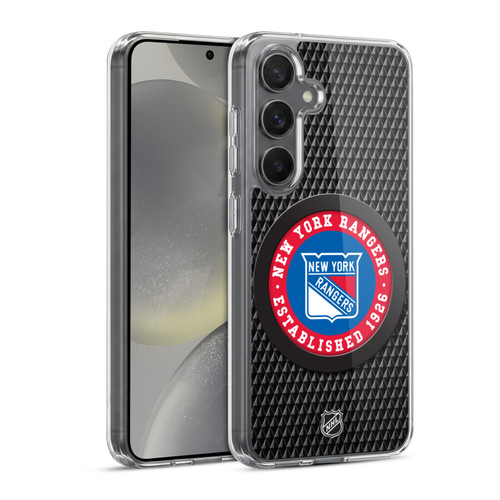 NHL New York Rangers Puck Texture Soft Gel Case for Samsung Galaxy S24 5G & MagSafe