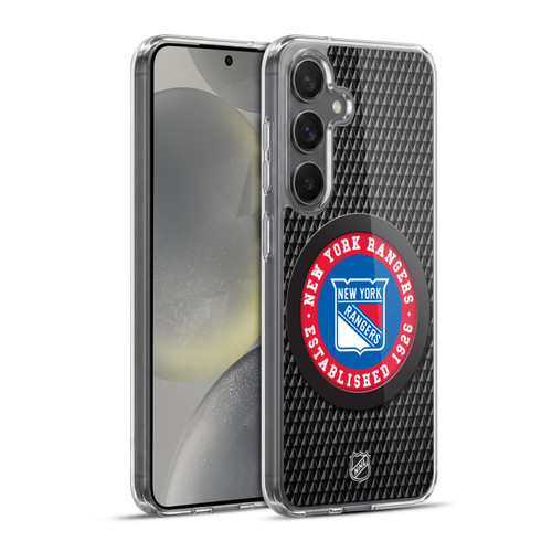 NHL New York Rangers Puck Texture Soft Gel Case for Samsung Galaxy S24+ 5G & MagSafe