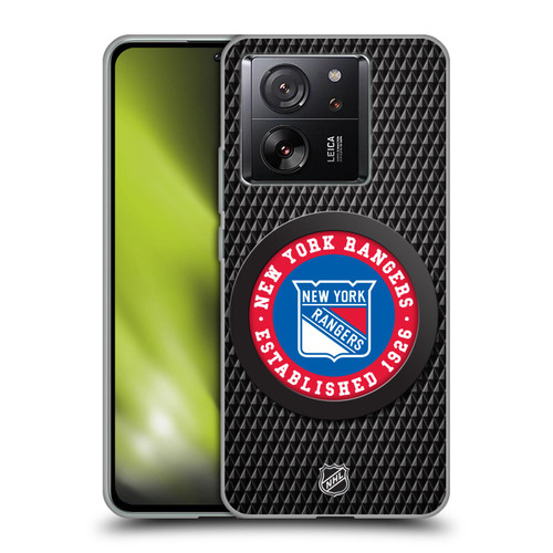 NHL New York Rangers Puck Texture Soft Gel Case for Xiaomi 13T 5G / 13T Pro 5G