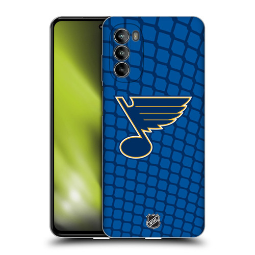 NHL St Louis Blues Net Pattern Soft Gel Case for Motorola Moto G82 5G