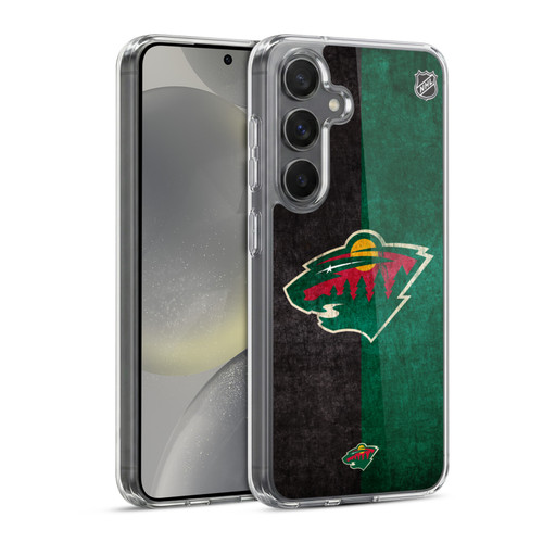 NHL Minnesota Wild Half Distressed Soft Gel Case for Samsung Galaxy S24 5G