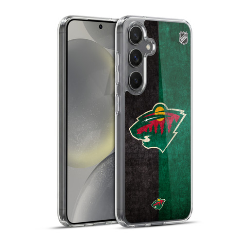 NHL Minnesota Wild Half Distressed Soft Gel Case for Samsung Galaxy S24+ 5G