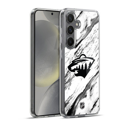 NHL Minnesota Wild Marble Soft Gel Case for Samsung Galaxy S24+ 5G