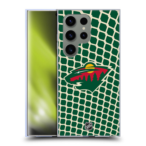 NHL Minnesota Wild Net Pattern Soft Gel Case for Samsung Galaxy S24 Ultra 5G