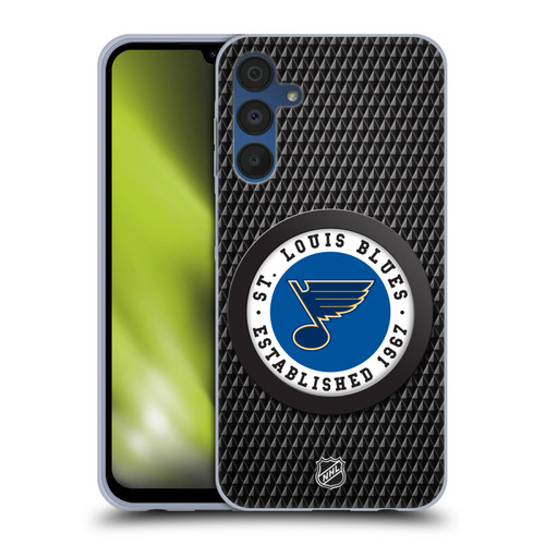 NHL St Louis Blues Puck Texture Soft Gel Case for Samsung Galaxy A15 & MagSafe