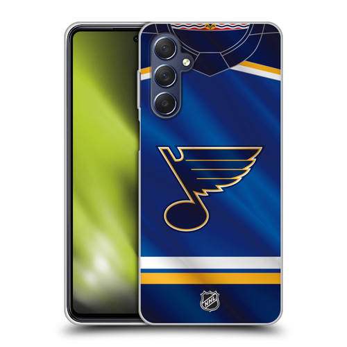NHL St Louis Blues Jersey Soft Gel Case for Samsung Galaxy M54 5G