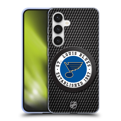 NHL St Louis Blues Puck Texture Soft Gel Case for Samsung Galaxy S24 5G