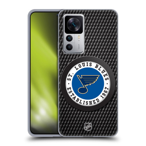 NHL St Louis Blues Puck Texture Soft Gel Case for Xiaomi 12T 5G / 12T Pro 5G / Redmi K50 Ultra 5G