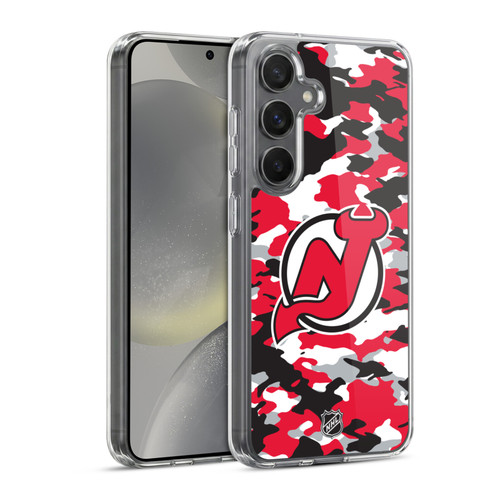 NHL New Jersey Devils Camouflage Soft Gel Case for Samsung Galaxy S24 5G