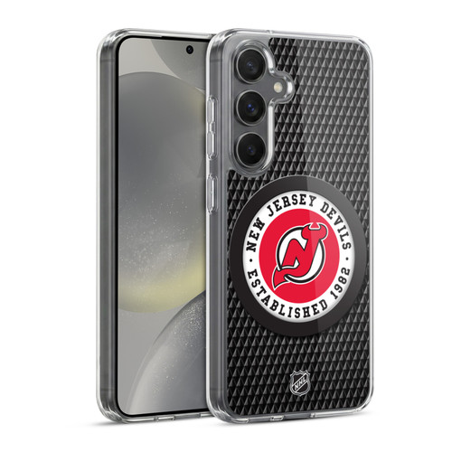 NHL New Jersey Devils Puck Texture Soft Gel Case for Samsung Galaxy S24 5G