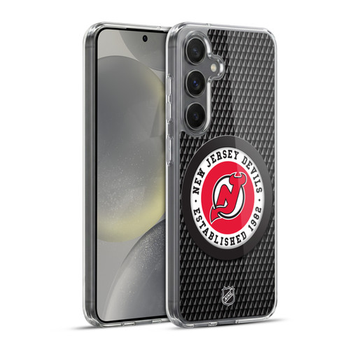 NHL New Jersey Devils Puck Texture Soft Gel Case for Samsung Galaxy S24+ 5G