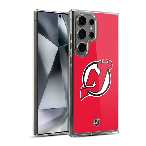 NHL New Jersey Devils Plain Soft Gel Case for Samsung Galaxy S24 Ultra 5G