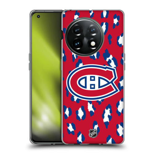 NHL Montreal Canadiens Leopard Pattern Soft Gel Case for OnePlus 11 5G