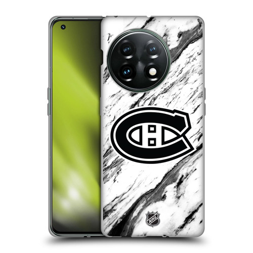 NHL Montreal Canadiens Marble Soft Gel Case for OnePlus 11 5G