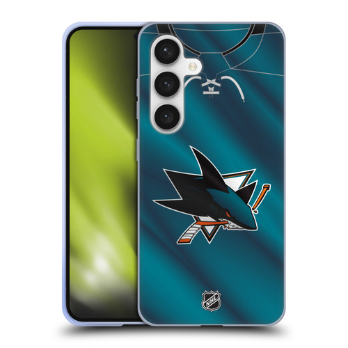 NHL San Jose Sharks Jersey Soft Gel Case for Samsung Galaxy S24 5G