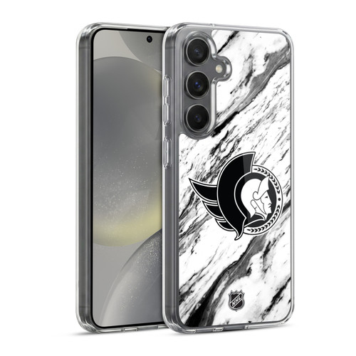 NHL Ottawa Senators Marble Soft Gel Case for Samsung Galaxy S24 5G & MagSafe