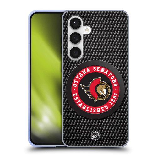 NHL Ottawa Senators Puck Texture Soft Gel Case for Samsung Galaxy S24 5G