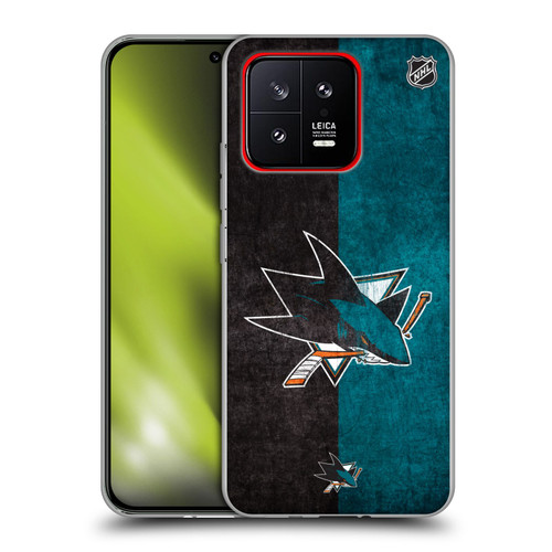 NHL San Jose Sharks Half Distressed Soft Gel Case for Xiaomi 13 5G