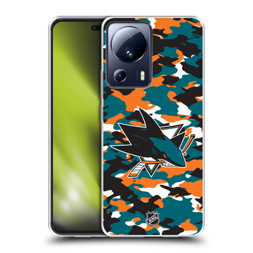 NHL San Jose Sharks Camouflage Soft Gel Case for Xiaomi 13 Lite 5G