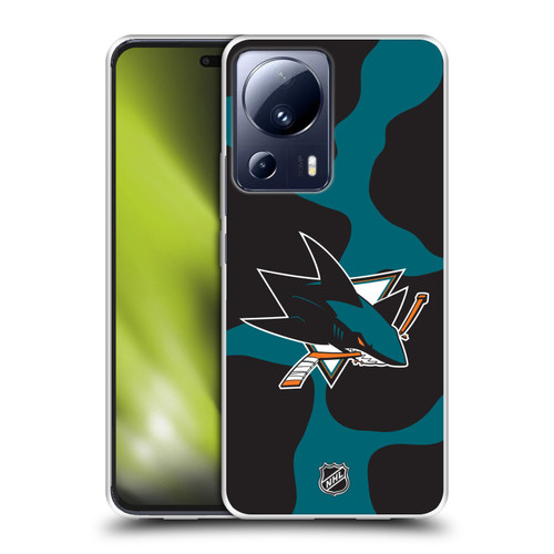 NHL San Jose Sharks Cow Pattern Soft Gel Case for Xiaomi 13 Lite 5G