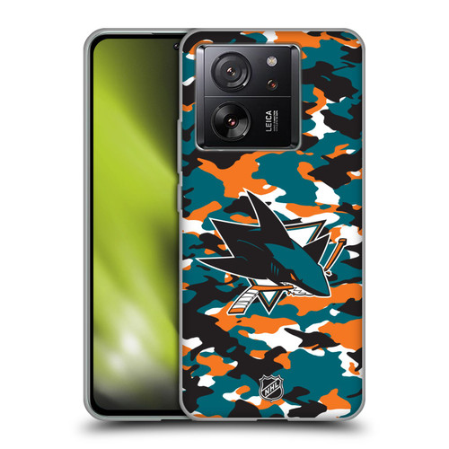 NHL San Jose Sharks Camouflage Soft Gel Case for Xiaomi 13T 5G / 13T Pro 5G