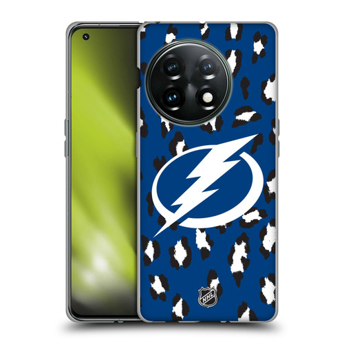 NHL Tampa Bay Lightning Leopard Patten Soft Gel Case for OnePlus 11 5G