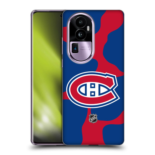 NHL Montreal Canadiens Cow Pattern Soft Gel Case for OPPO Reno10 Pro+