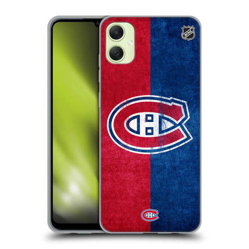 NHL Montreal Canadiens Half Distressed Soft Gel Case for Samsung Galaxy A05