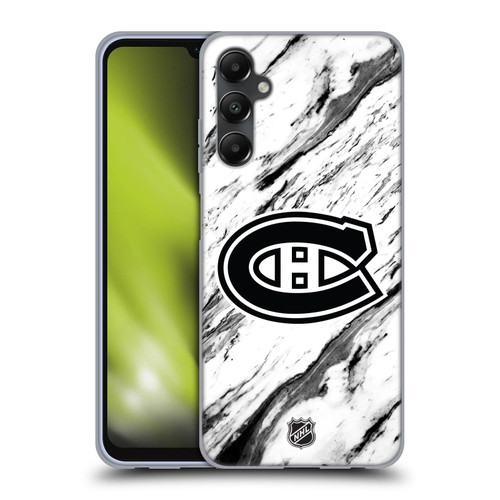 NHL Montreal Canadiens Marble Soft Gel Case for Samsung Galaxy A05s