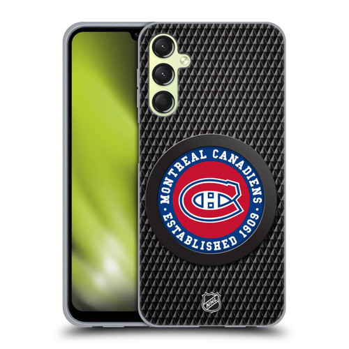 NHL Montreal Canadiens Puck Texture Soft Gel Case for Samsung Galaxy A24 4G / Galaxy M34 5G
