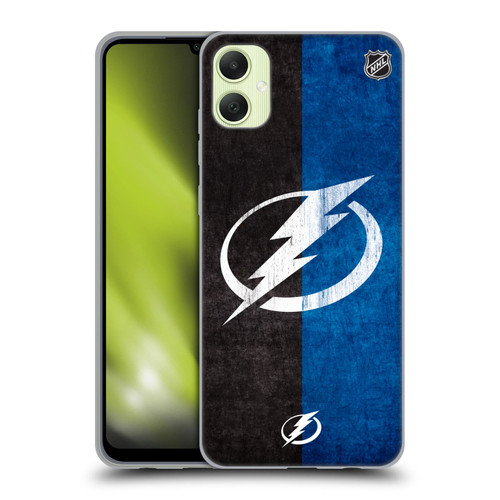 NHL Tampa Bay Lightning Half Distressed Soft Gel Case for Samsung Galaxy A05