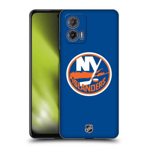 NHL New York Islanders Plain Soft Gel Case for Motorola Moto G73 5G