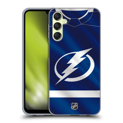 NHL Tampa Bay Lightning Jersey Soft Gel Case for Samsung Galaxy A24 4G / Galaxy M34 5G
