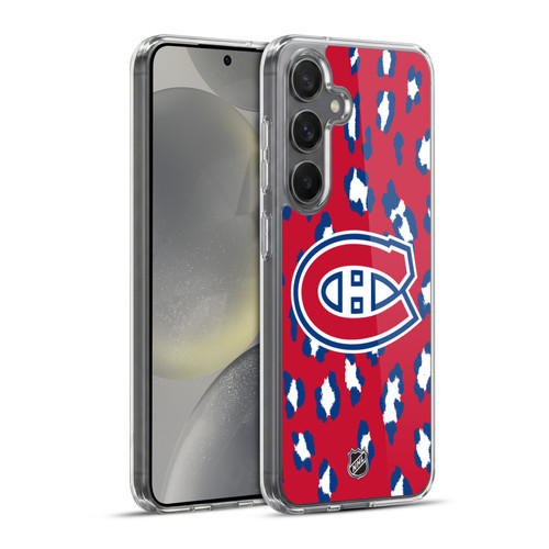 NHL Montreal Canadiens Leopard Pattern Soft Gel Case for Samsung Galaxy S24+ 5G