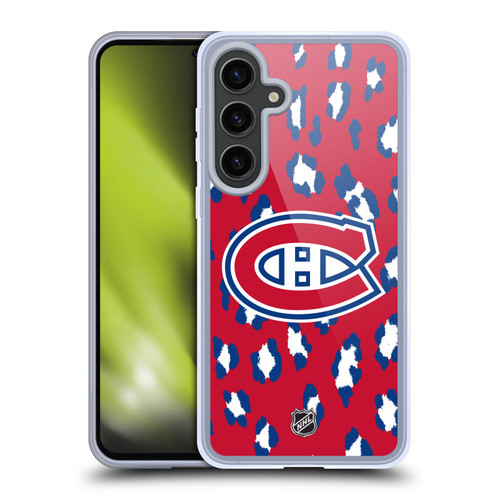 NHL Montreal Canadiens Leopard Patten Soft Gel Case for Samsung Galaxy S24+ 5G