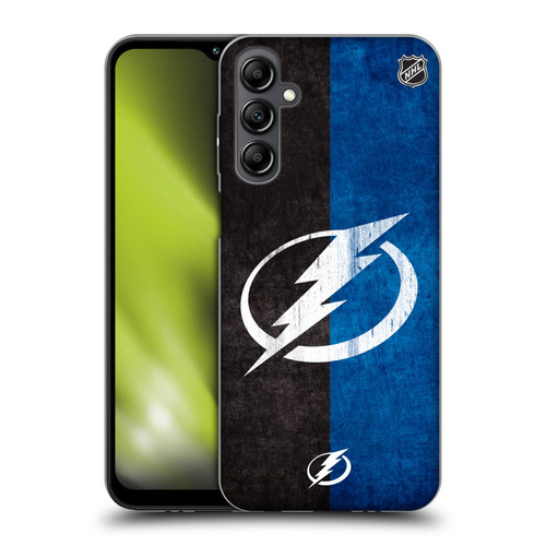 NHL Tampa Bay Lightning Half Distressed Soft Gel Case for Samsung Galaxy M14 5G
