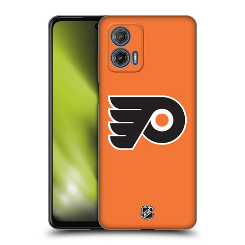 NHL Philadelphia Flyers Plain Soft Gel Case for Motorola Moto G73 5G