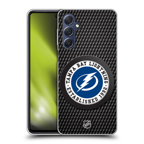 NHL Tampa Bay Lightning Puck Texture Soft Gel Case for Samsung Galaxy M54 5G