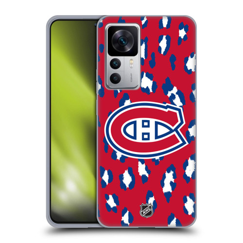 NHL Montreal Canadiens Leopard Patten Soft Gel Case for Xiaomi 12T 5G / 12T Pro 5G / Redmi K50 Ultra 5G