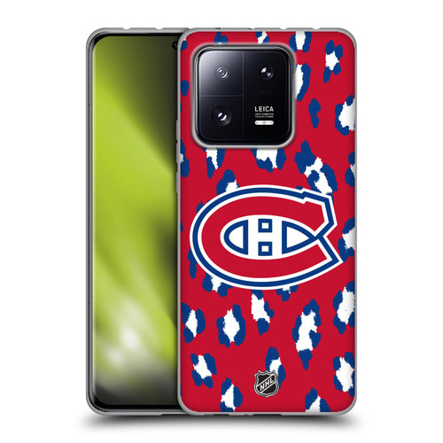 NHL Montreal Canadiens Leopard Patten Soft Gel Case for Xiaomi 13 Pro 5G
