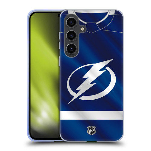 NHL Tampa Bay Lightning Jersey Soft Gel Case for Samsung Galaxy S24+ 5G