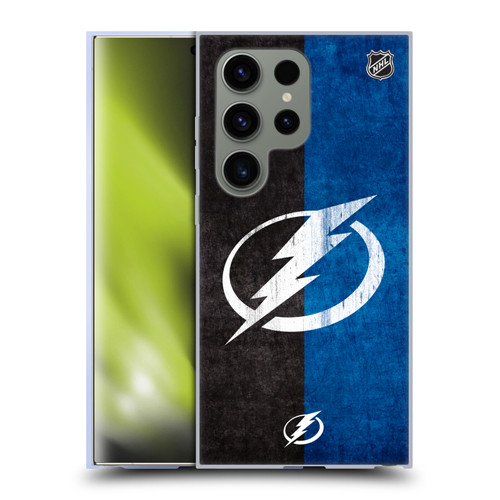 NHL Tampa Bay Lightning Half Distressed Soft Gel Case for Samsung Galaxy S24 Ultra 5G