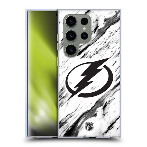 NHL Tampa Bay Lightning Marble Soft Gel Case for Samsung Galaxy S24 Ultra 5G